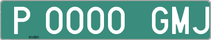 Ejemplo matrícula provisional verde de España matrícula GMJ