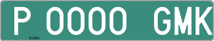 Ejemplo matrícula provisional verde de España matrícula GMK