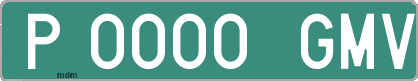 Ejemplo matrícula provisional verde de España matrícula GMV