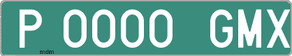 Ejemplo matrícula provisional verde de España matrícula GMX