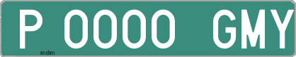 Ejemplo matrícula provisional verde de España matrícula GMY