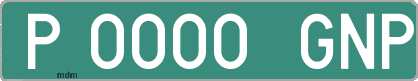 Ejemplo matrícula provisional verde de España matrícula GNP
