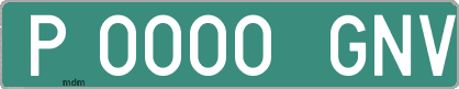 Ejemplo matrícula provisional verde de España matrícula GNV