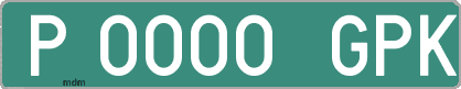 Ejemplo matrícula provisional verde de España matrícula GPK