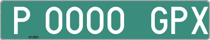 Ejemplo matrícula provisional verde de España matrícula GPX