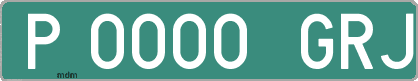 Ejemplo matrícula provisional verde de España matrícula GRJ