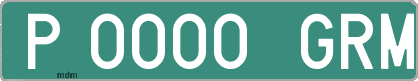 Ejemplo matrícula provisional verde de España matrícula GRM