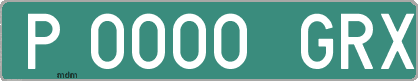 Ejemplo matrícula provisional verde de España matrícula GRX