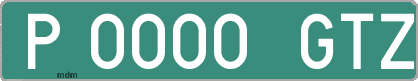 Ejemplo matrícula provisional verde de España matrícula GTZ