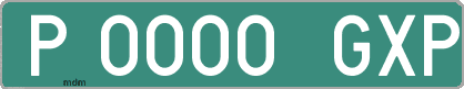 Ejemplo matrícula provisional verde de España matrícula GXP