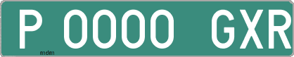 Ejemplo matrícula provisional verde de España matrícula GXR