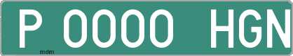 Ejemplo matrícula provisional verde de España matrícula HGN