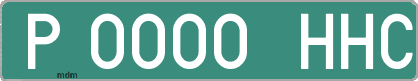 Ejemplo matrícula provisional verde de España matrícula HHC