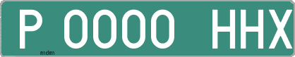 Ejemplo matrícula provisional verde de España matrícula HHX