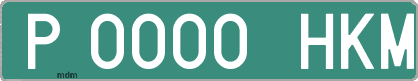 Ejemplo matrícula provisional verde de España matrícula HKM
