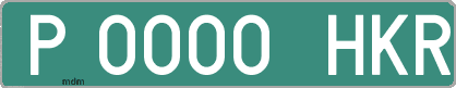 Ejemplo matrícula provisional verde de España matrícula HKR