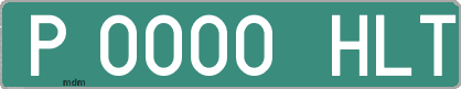 Ejemplo matrícula provisional verde de España matrícula HLT