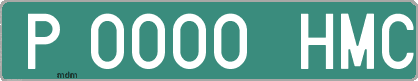 Ejemplo matrícula provisional verde de España matrícula HMC