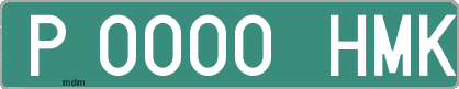 Ejemplo matrícula provisional verde de España matrícula HMK