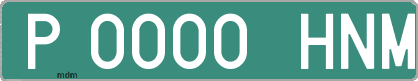 Ejemplo matrícula provisional verde de España matrícula HNM