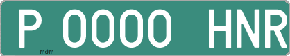 Ejemplo matrícula provisional verde de España matrícula HNR