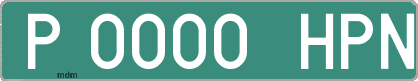 Ejemplo matrícula provisional verde de España matrícula HPN
