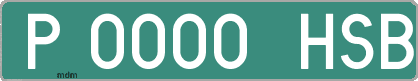 Ejemplo matrícula provisional verde de España matrícula HSB