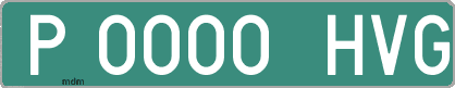 Ejemplo matrícula provisional verde de España matrícula HVG