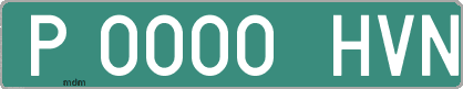 Ejemplo matrícula provisional verde de España matrícula HVN