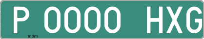 Ejemplo matrícula provisional verde de España matrícula HXG