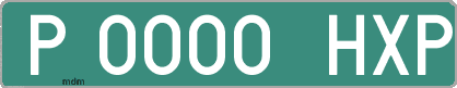 Ejemplo matrícula provisional verde de España matrícula HXP