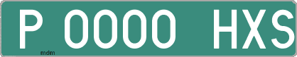 Ejemplo matrícula provisional verde de España matrícula HXS