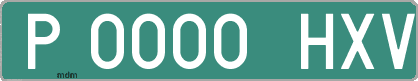 Ejemplo matrícula provisional verde de España matrícula HXV