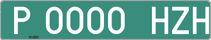 Ejemplo matrícula provisional verde de España matrícula HZH