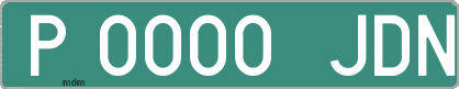 Ejemplo matrícula provisional verde de España matrícula JDN