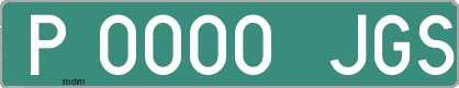 Ejemplo matrícula provisional verde de España matrícula JGS