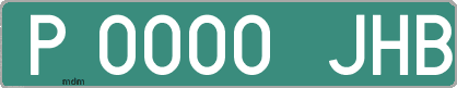 Ejemplo matrícula provisional verde de España matrícula JHB