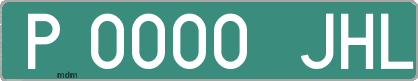 Ejemplo matrícula provisional verde de España matrícula JHL