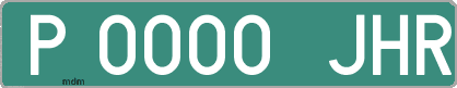 Ejemplo matrícula provisional verde de España matrícula JHR