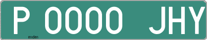 Ejemplo matrícula provisional verde de España matrícula JHY