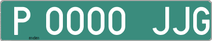 Ejemplo matrícula provisional verde de España matrícula JJG