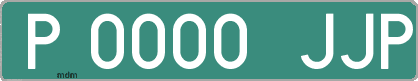 Ejemplo matrícula provisional verde de España matrícula JJP