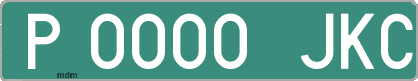 Ejemplo matrícula provisional verde de España matrícula JKC