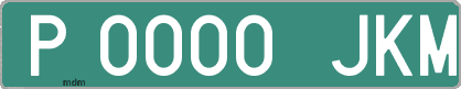 Ejemplo matrícula provisional verde de España matrícula JKM