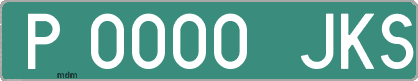 Ejemplo matrícula provisional verde de España matrícula JKS