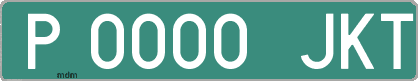 Ejemplo matrícula provisional verde de España matrícula JKT