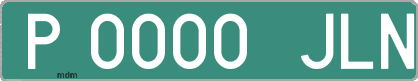 Ejemplo matrícula provisional verde de España matrícula JLN