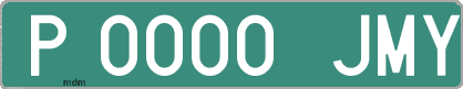 Ejemplo matrícula provisional verde de España matrícula JMY