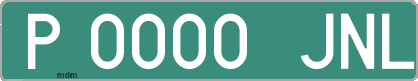 Ejemplo matrícula provisional verde de España matrícula JNL