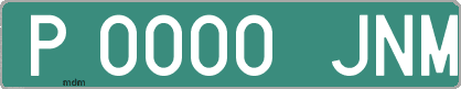 Ejemplo matrícula provisional verde de España matrícula JNM
